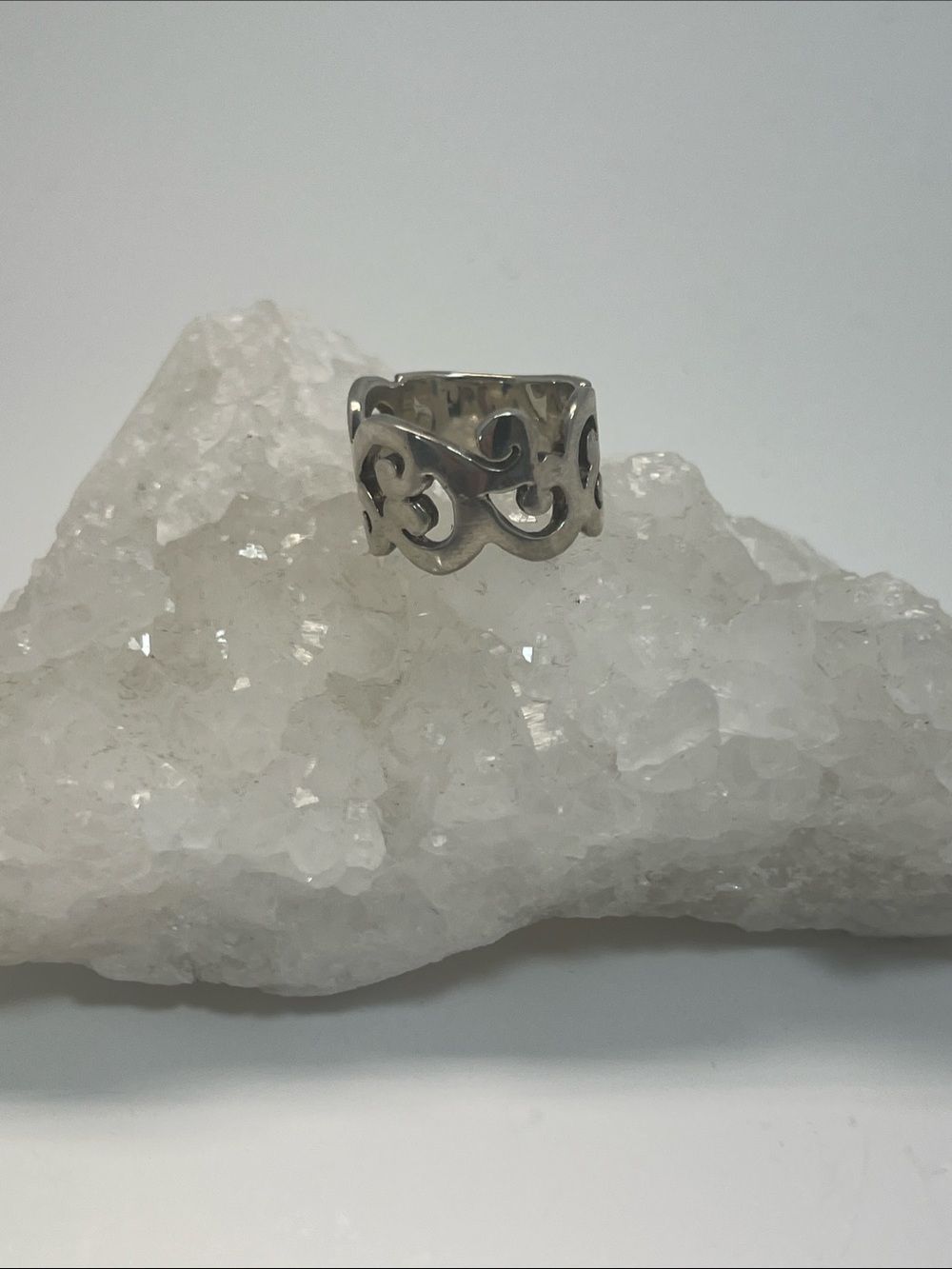 Silpada Sterling Silver .925 Openwork Filigree Ring R1200 Size 9 - Picture 2 of 6